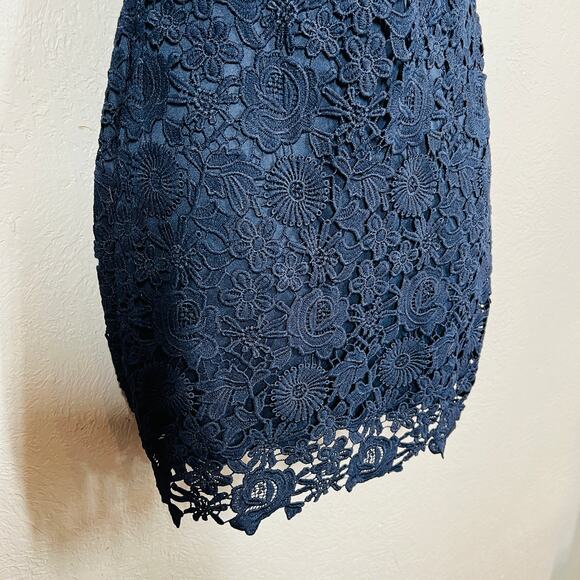 Lulus Lace Halter Bodycon Dress Mini Sleeveless Blue Prom Formal - XS - Picture 4 of 6